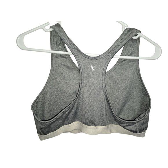 Danskin Now Womens Activewear Sports Bra Gray "Mind Body Soul" Racerback Large - Picture 3 of 3